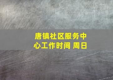 唐镇社区服务中心工作时间 周日